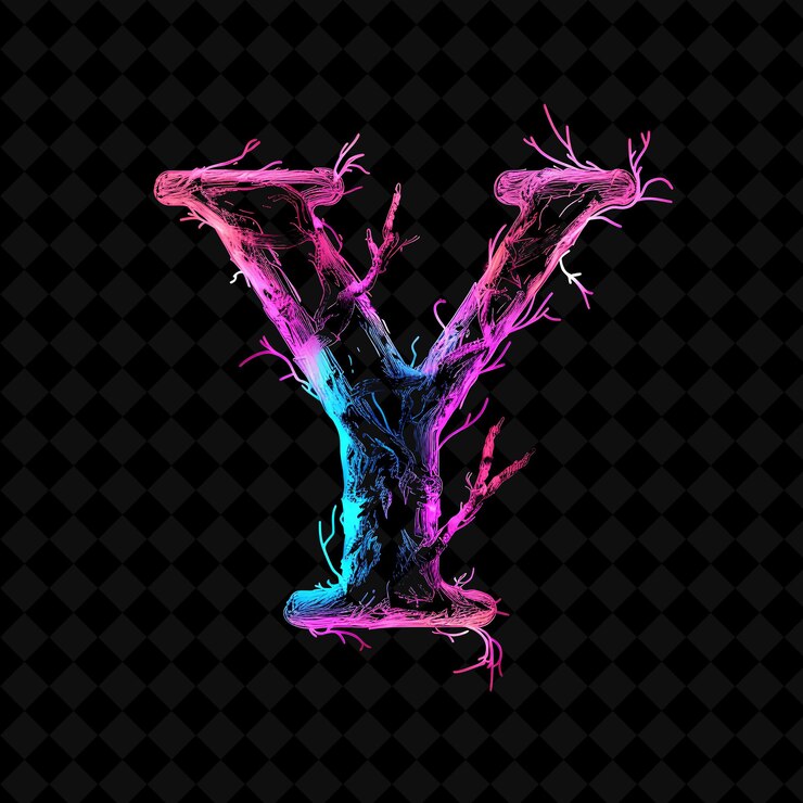 PSD neon alfabeto y números colección png glowing typography elemento de diseño para arte gráfico moderno