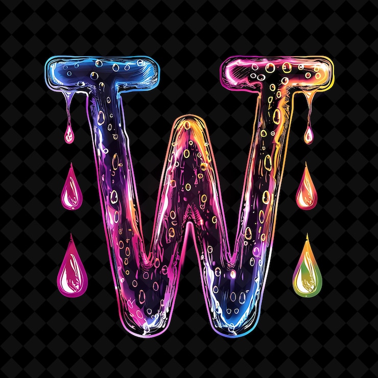 PSD neon alfabeto y números colección png glowing typography elemento de diseño para arte gráfico moderno