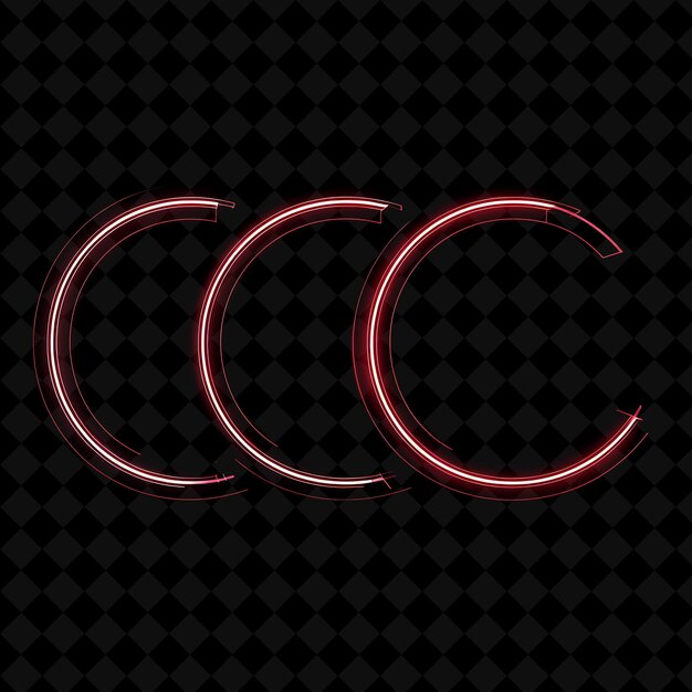 Neon Alfabeto y Números Colección PNG Glowing Typography Elemento de diseño para arte gráfico moderno