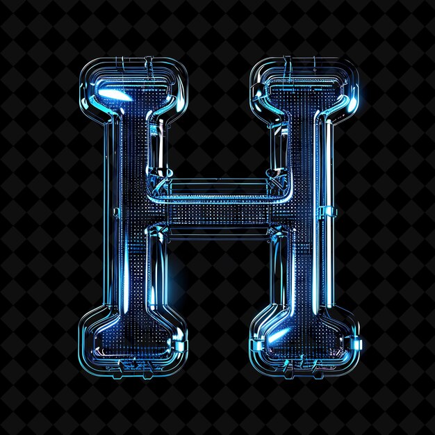 Neon Alfabeto y Números Colección PNG Glowing Typography Elemento de diseño para arte gráfico moderno