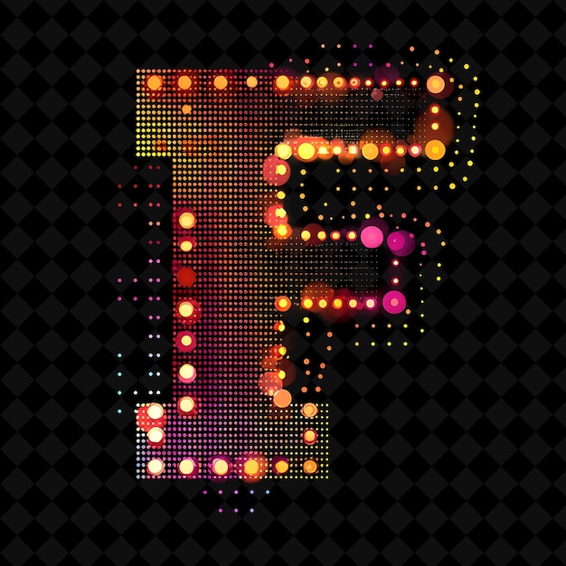 PSD neon alfabeto y números colección png glowing typography elemento de diseño para arte gráfico moderno