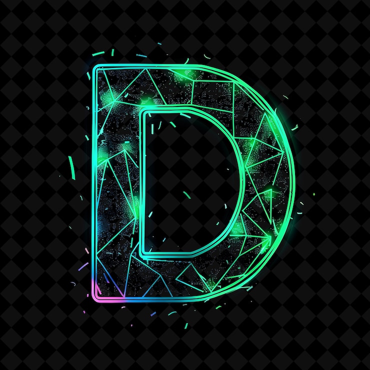 PSD neon alfabeto y números colección png glowing typography elemento de diseño para arte gráfico moderno