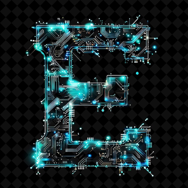 Neon Alfabeto y Números Colección PNG Glowing Typography Elemento de diseño para arte gráfico moderno