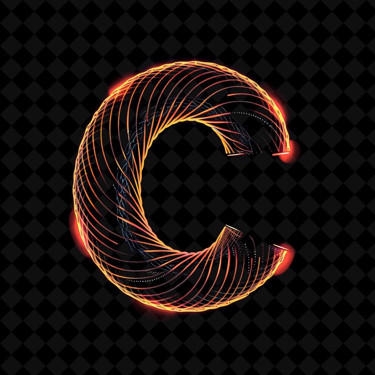 PSD neon alfabeto y números colección png glowing typography elemento de diseño para arte gráfico moderno