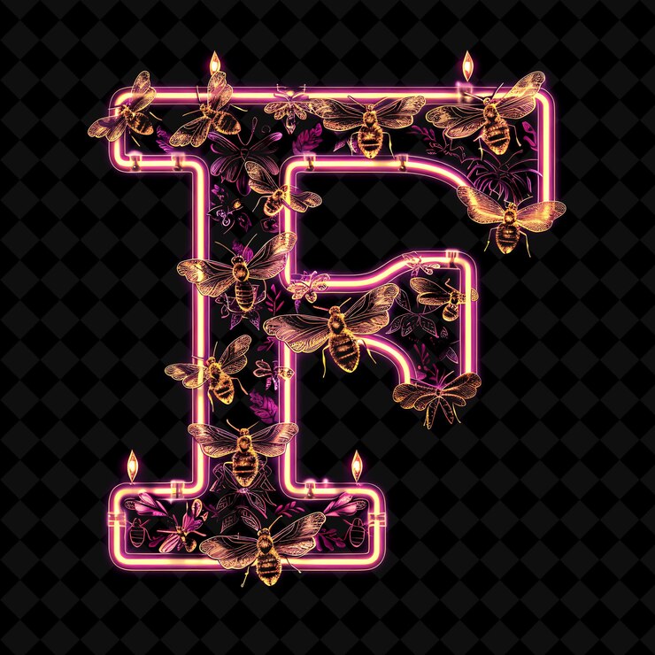 PSD neon alfabeto y números colección png glowing typography elemento de diseño para arte gráfico moderno