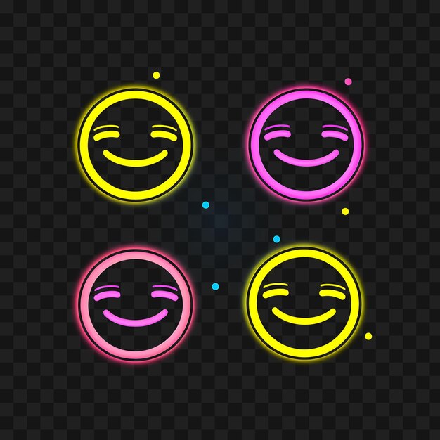 PSD neon design de winking face icon emoji com flirtatious teasing e playful clipart idea tattoo