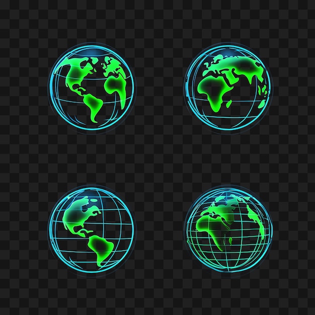PSD neon design of globe icon emoji com global connected e inclusive express clipart idea tattoo