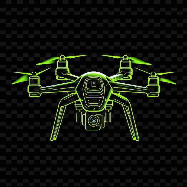 PSD neon drones borderline design linhas de néon estilo drone design png y2k formas artes de luz transparentes