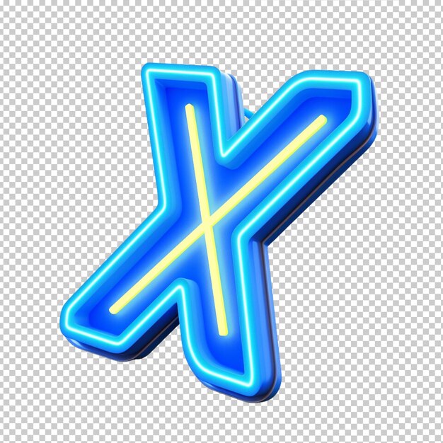 PSD neon de forme bleue 3d