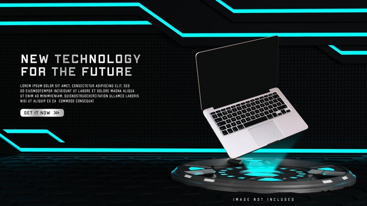 PSD néon futurístico de pódio de ficção científica