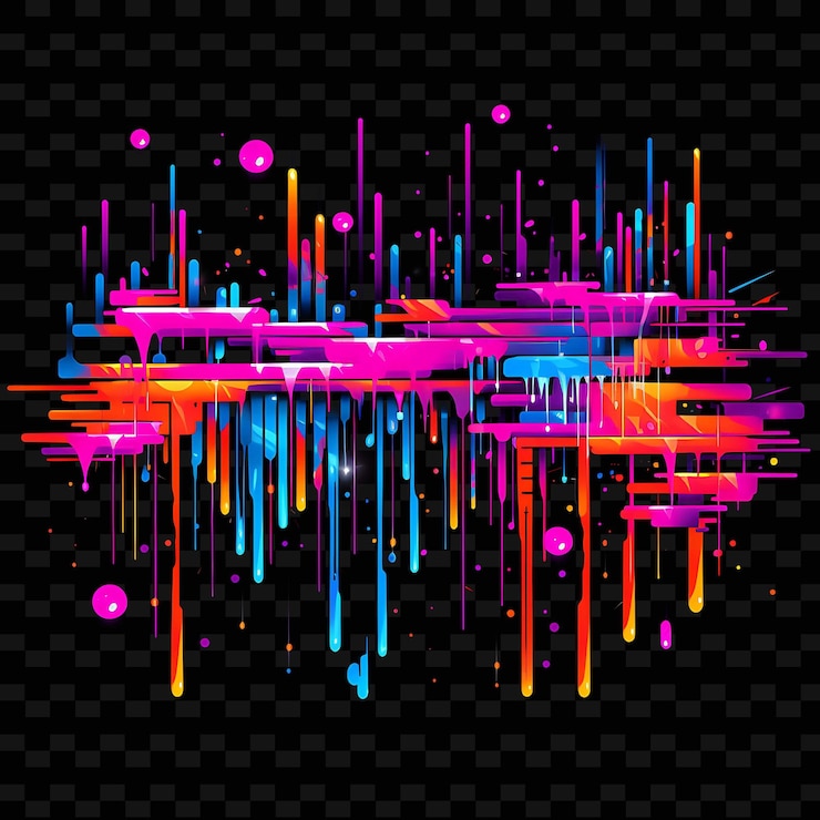 PSD neon graffiti líneas inspiradas en el grafiti etiquetas coloridas forma eléctrica colecciones de arte de luz de neón y2k