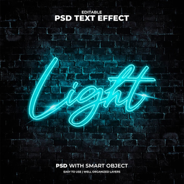 PSD neon-lichteffekt