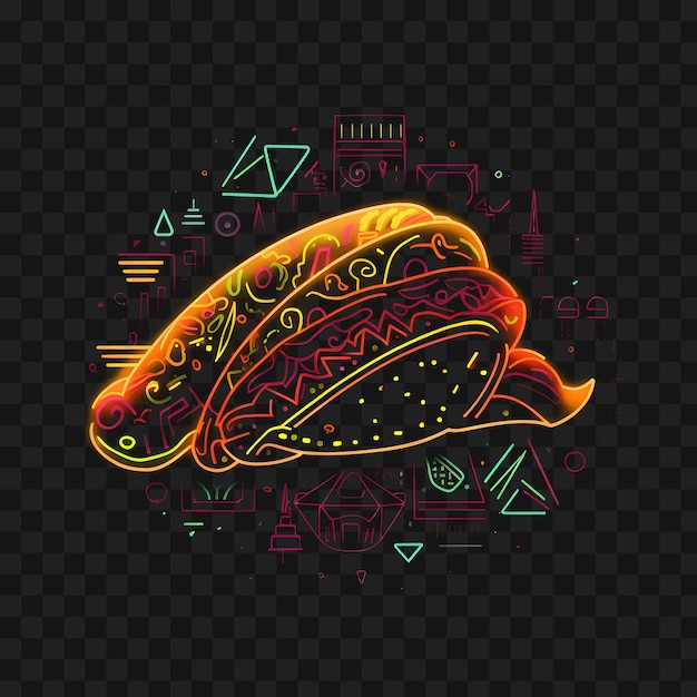 PSD neon line design psd transparent y2k shape y2k design minimal numérique avec effet de lueur png 4096px