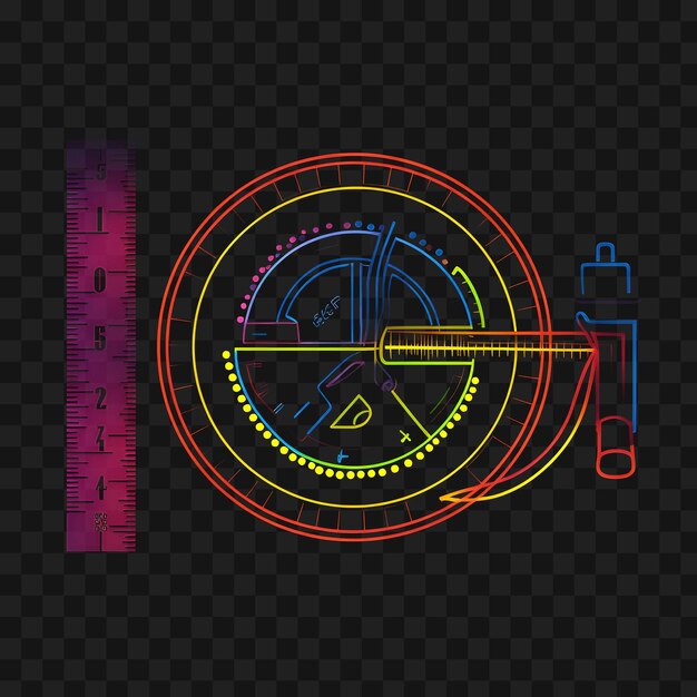 PSD neon line design psd transparent y2k shape y2k design minimal numérique avec effet de lueur png 4096px