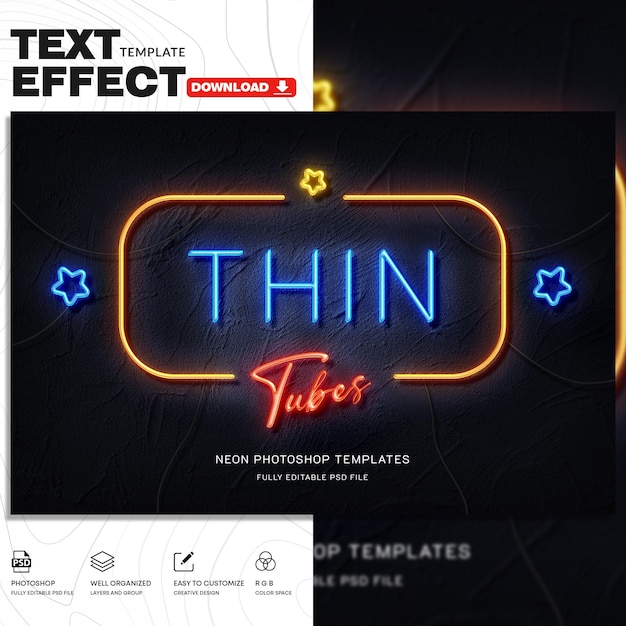 Neon-Logo-Ersteller-PSD-Vorlage