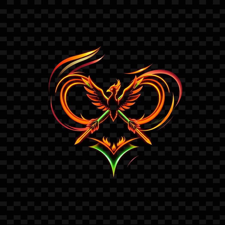 PSD el neón que fluye rodeando una insignia en forma de infinito con bordes curvos suaves en el interior está decorado con ingenio