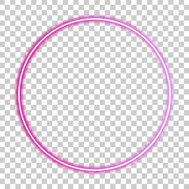 Neon rosa Kreisrahmen png