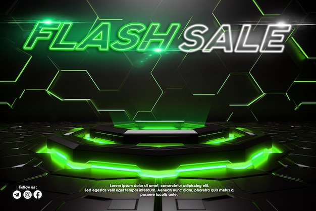Neon Tech präsentiert Cyber-Hintergrund mit futuristischem Podium-Design