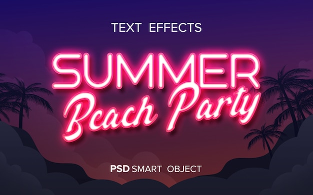 neon text effect mock-up