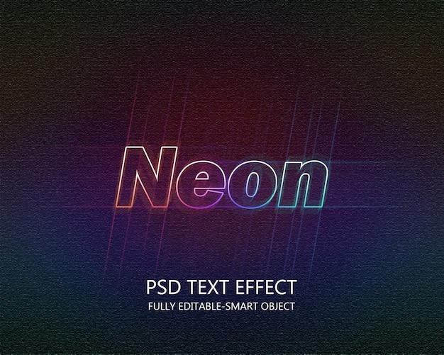 PSD neon-text-effekt