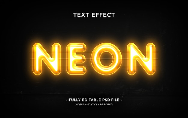 PSD neon-text-effekt