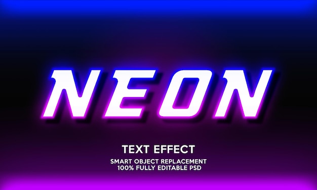 Neon-texteffektvorlage