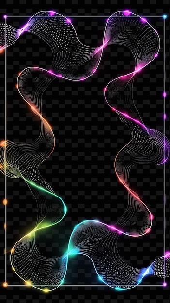 Neon wave eine schildtafel mit holographischen projektionen arranged y2k shape creative signboard decor