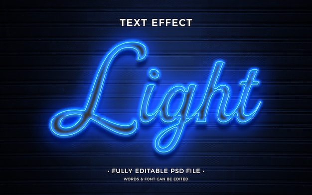 PSD neonlicht-texteffekt