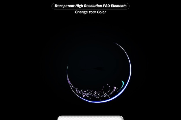 PSD neonwirbel kurve blaue linie licht-effekt abstrakter ring-hintergrund