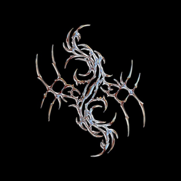 Neotribal-Designelement aus Chrom
