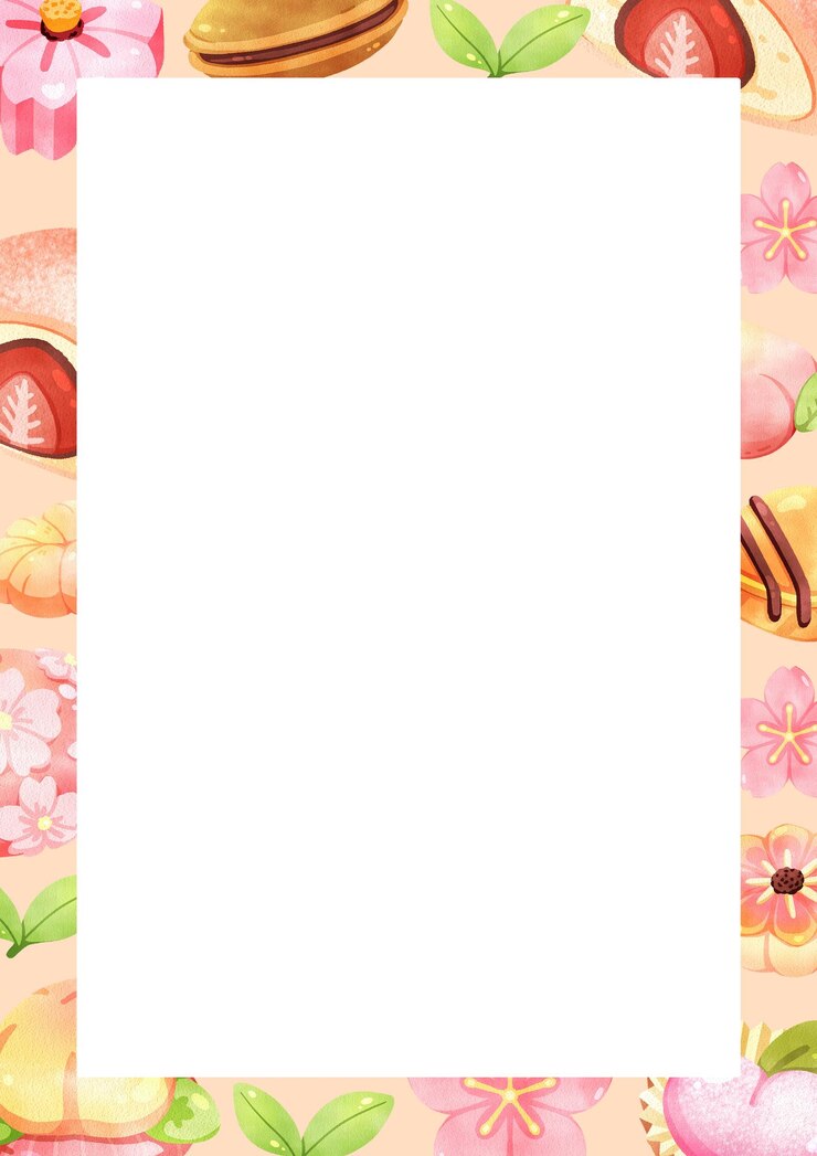 PSD nerikiri wonderland celebrar los sabores japoneses postre japonés marco de pintura digital dibujado a mano