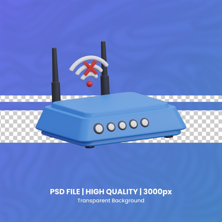 PSD nessuna connessione illustrazione dell'icona 3d