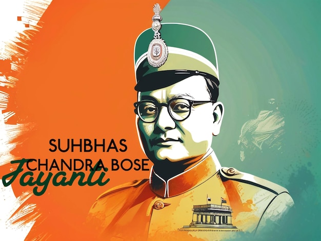 Netaji Subhash Chandra Bose Jayanti Konzept-Design-Vorlage