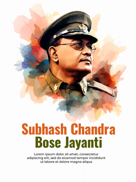 Netaji Subhash Chandra Bose Jayanti Konzeptdesignvorlage