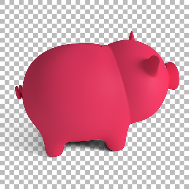 Nettes sparschwein lokalisiert für finanzkonzeptdesign