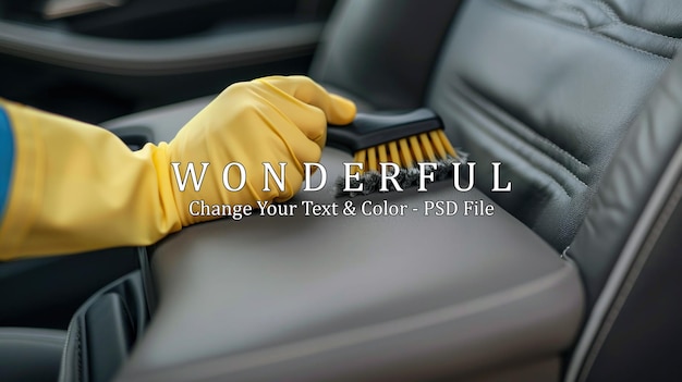 Nettoyer l'intérieur de la voiture avec une brosse