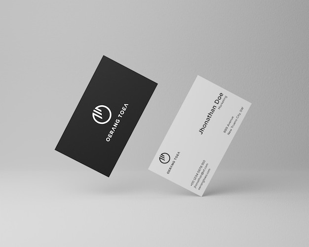 Nettoyer la maquette de carte de visite minimale