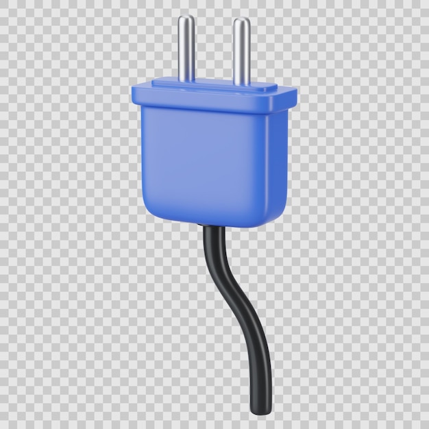Netzstecker 3D-Symbol