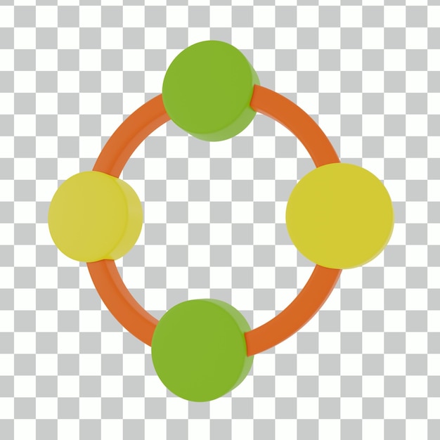 Netzwerkdiagramm 3d-darstellung