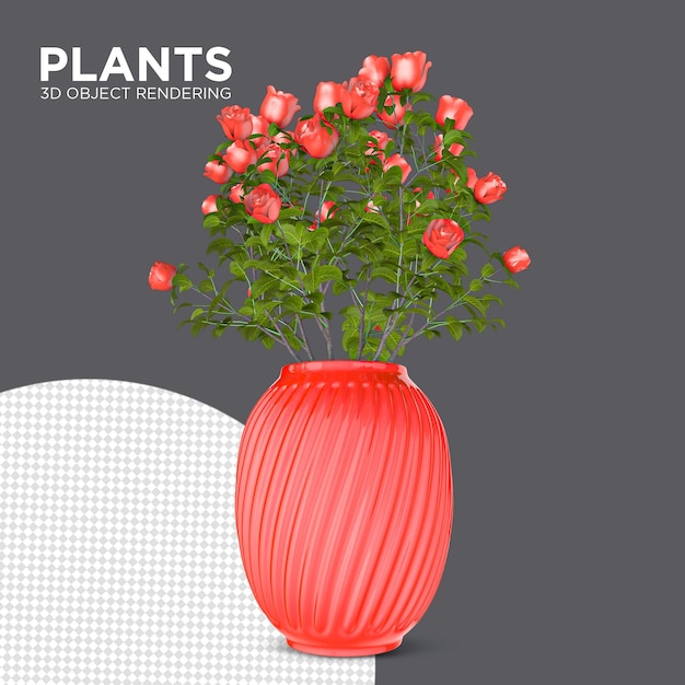 Neue pflanze zimmerpflanzen 3d-rendering