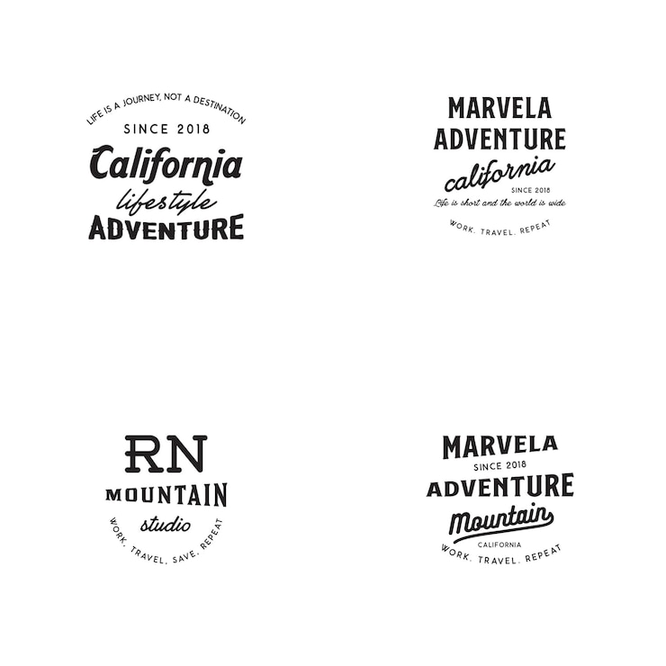 PSD neue vintage-abzeichen und logos psd