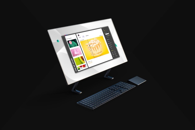 PSD neues desktop-computer-bildschirm-mockup-design