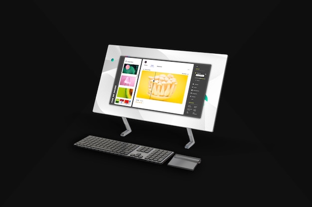 PSD neues desktop-computer-bildschirm-mockup-design