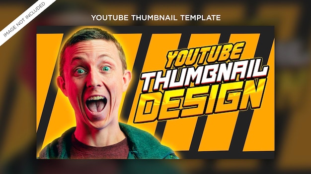 Neues modernes Glüheffekt-Videospiel-Rezension YouTube-Kanal-Thumbnail und Web-Banner-Premium-PSD-Templa
