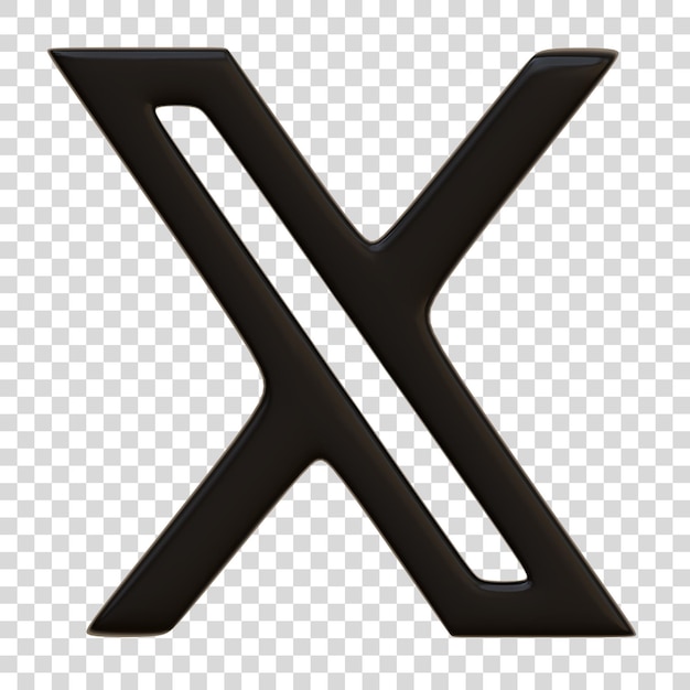 Neues Twitter-Symbol isoliert auf weißem Hintergrund X-Buchstaben-Logo Social-Media-App-Button-Logo-Zeichen