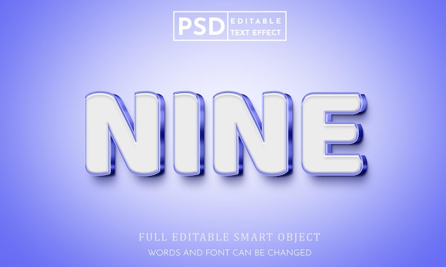 Neuf Modèle Premium Psd D'effet De Style De Texte 3d