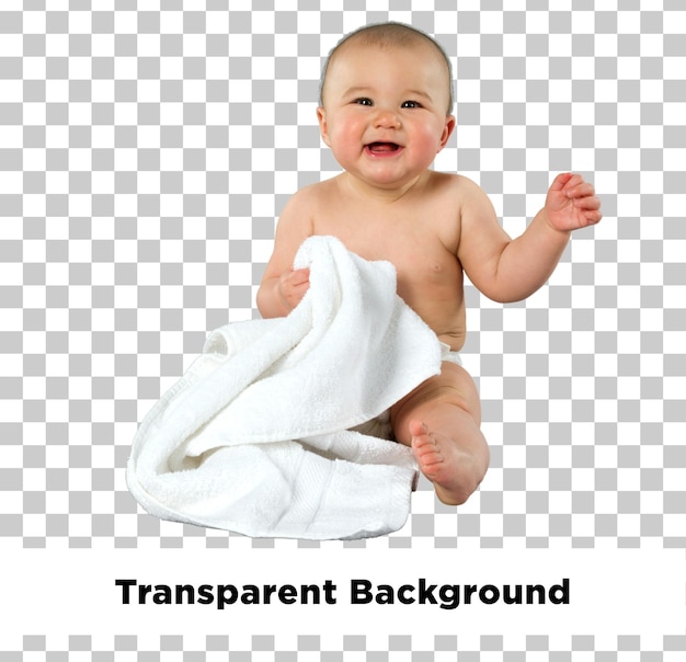 Neugeborenes Baby Bad durchsichtiger Hintergrund