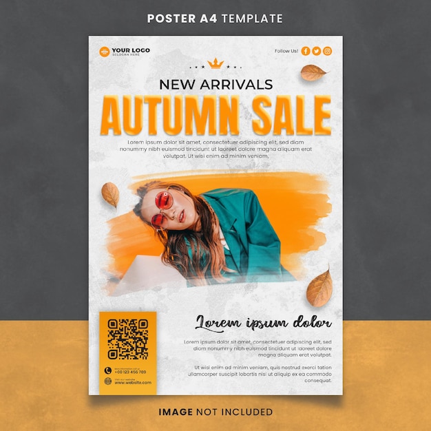 Neuheiten herbstmode flash sale poster oder banner vorlage druckfertig