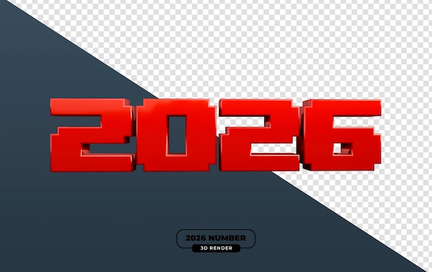 Neujahr 2026 3D-Rendering