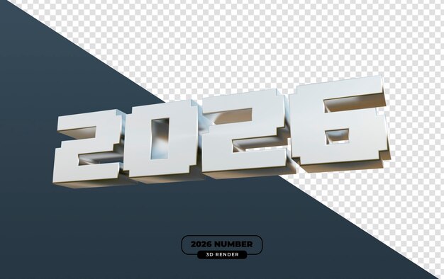 Neujahr 2026 3D-Rendering